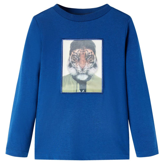 Kinder-Langarmshirt Dunkelblau 116