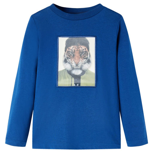 Kinder-Langarmshirt Dunkelblau 140