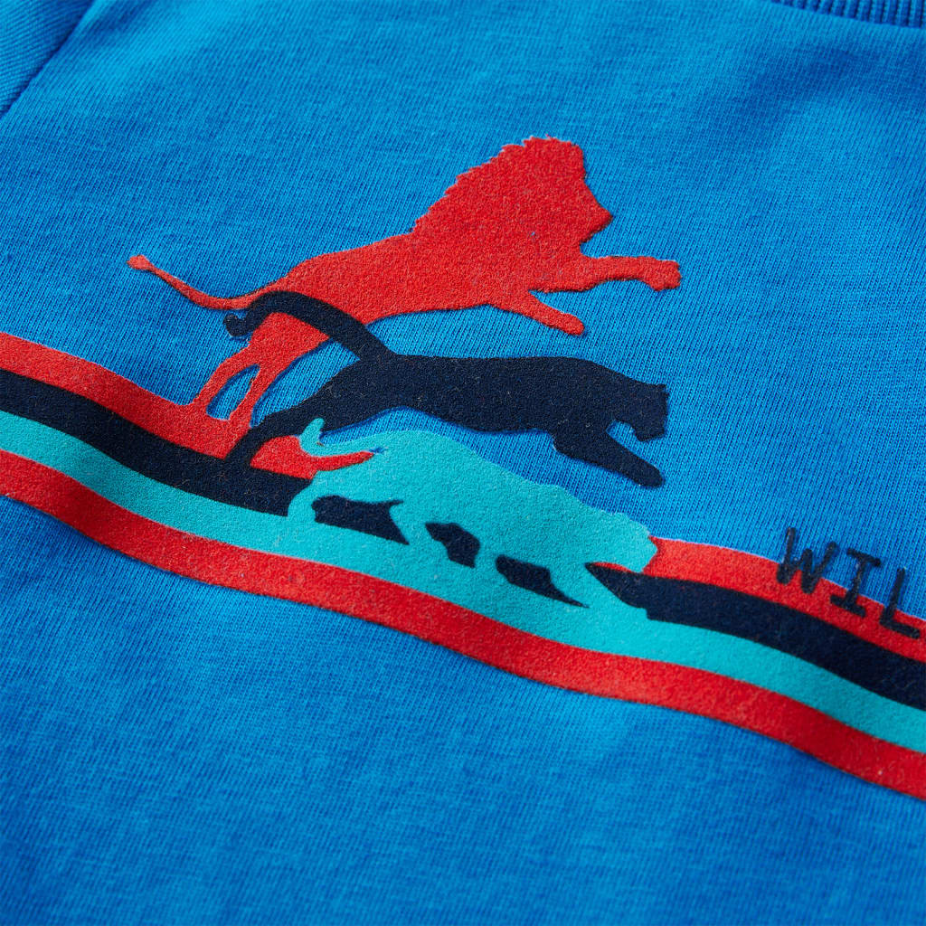Kinder-Langarmshirt Kobaltblau 116