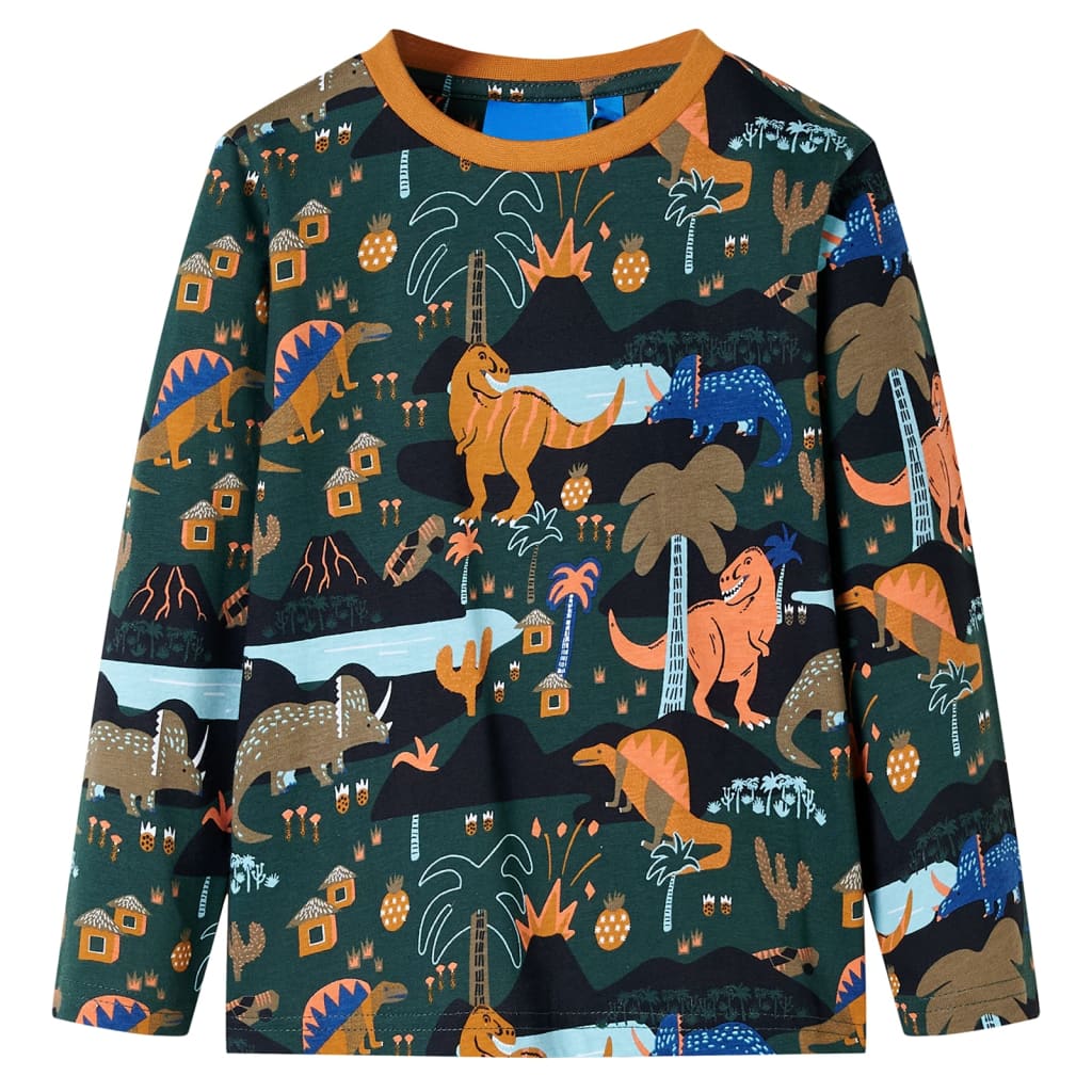Kinderpyjama mit Langen Ärmeln Dunkelgrün 116