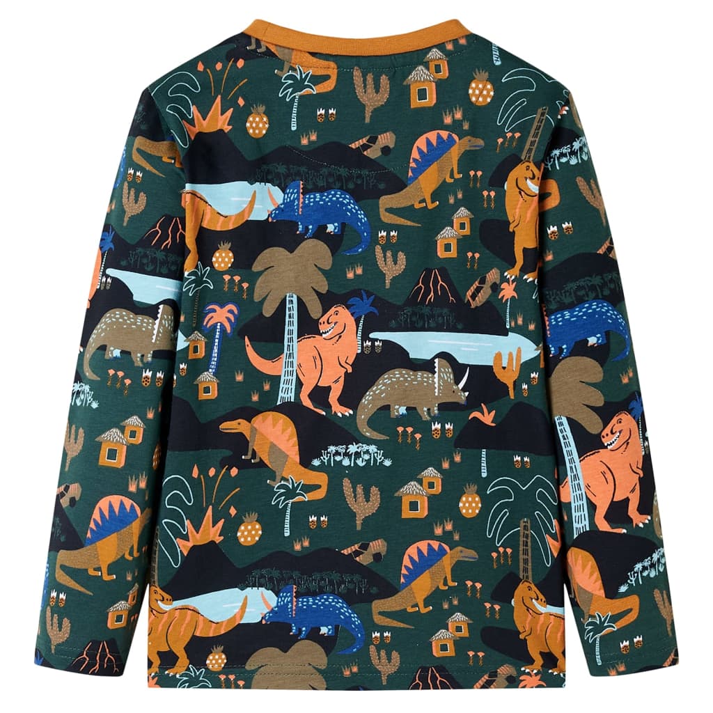 Kinderpyjama mit Langen Ärmeln Dunkelgrün 116