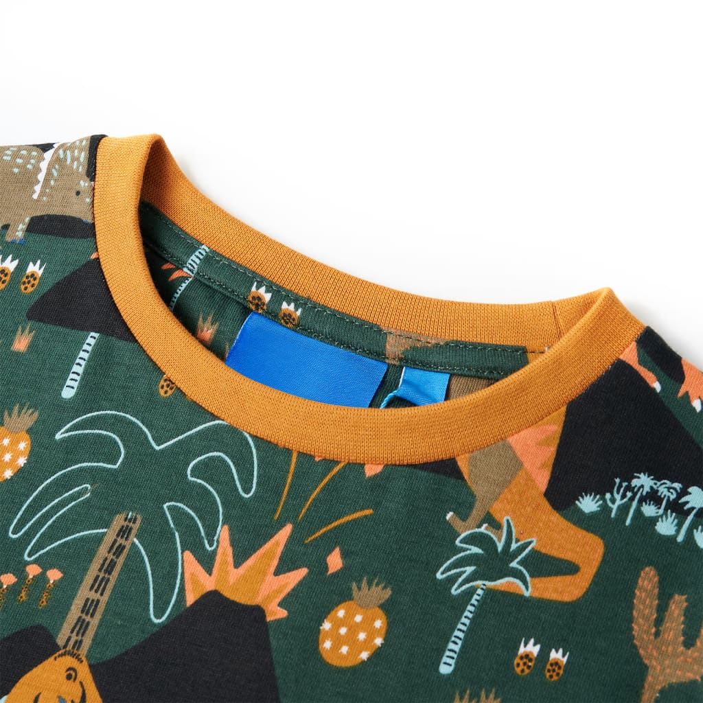 Kinderpyjama mit Langen Ärmeln Dunkelgrün 116