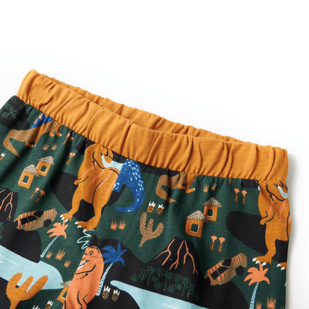 Kinderpyjama mit Langen Ärmeln Dunkelgrün 116