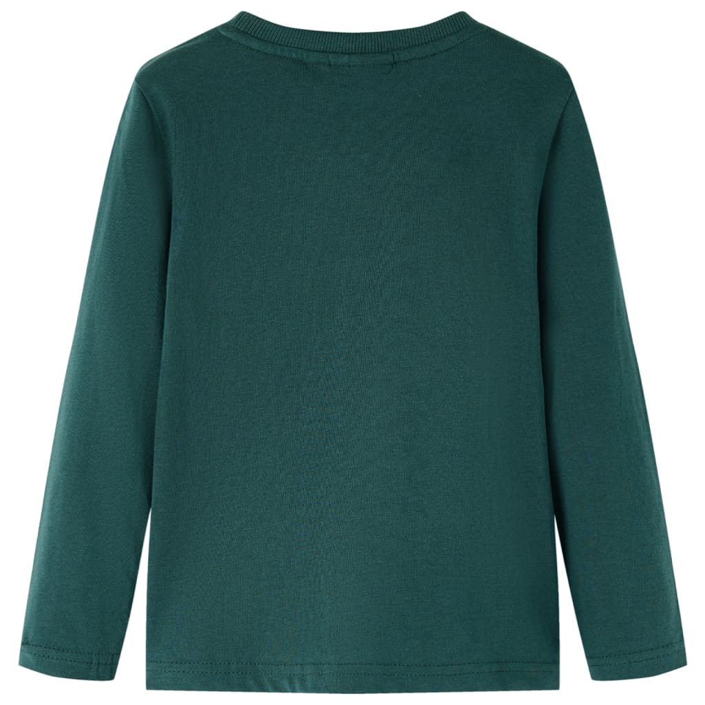 Kinder-Langarmshirt Dunkelgrün 116