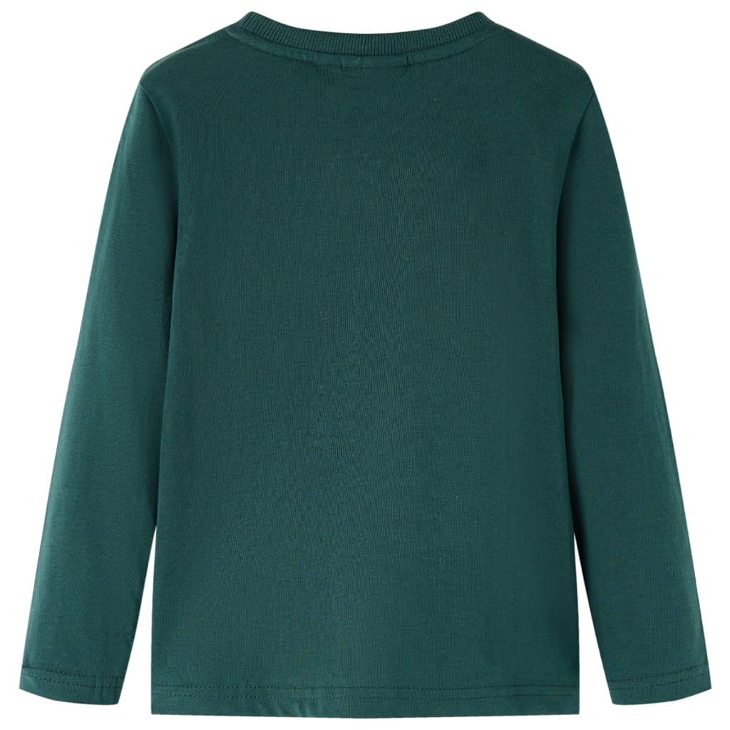 Kinder-Langarmshirt Dunkelgrün 128