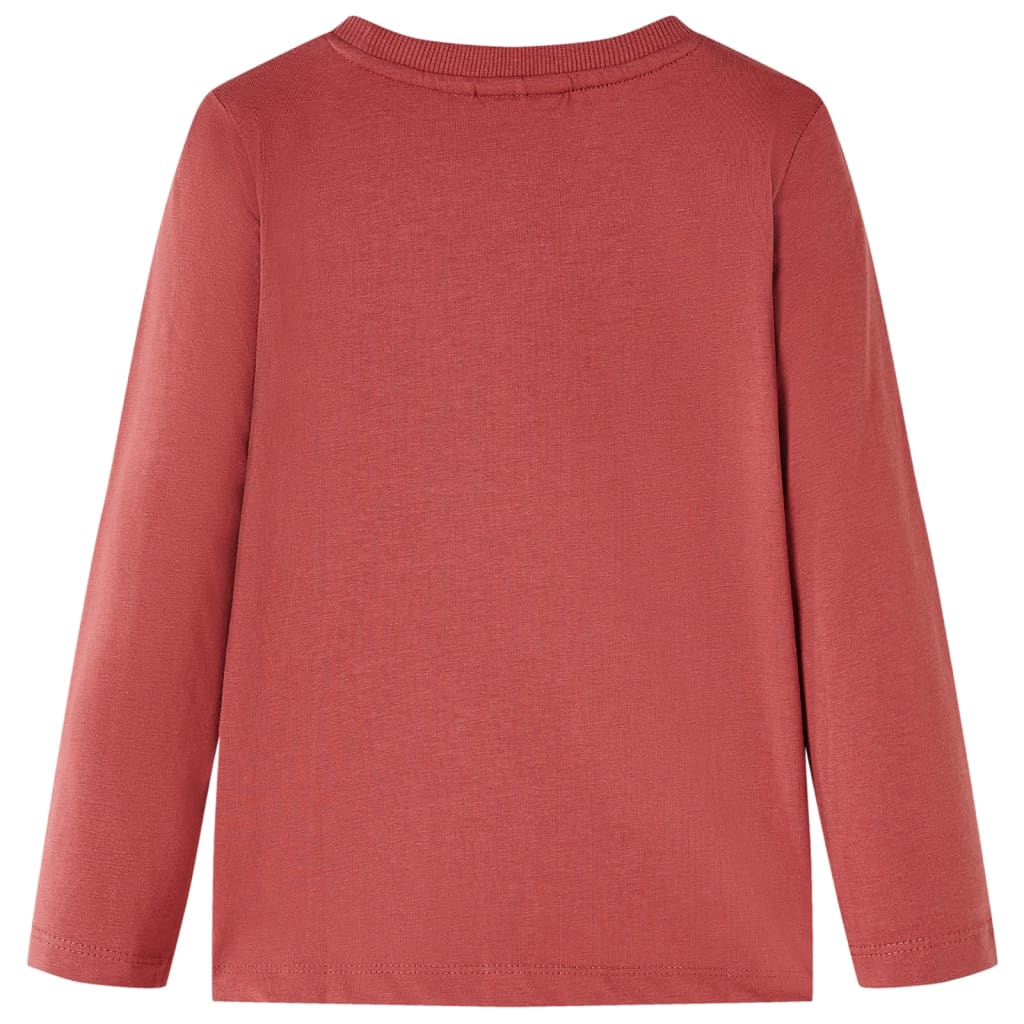 Kinder-Langarmshirt Dunkelrot 104