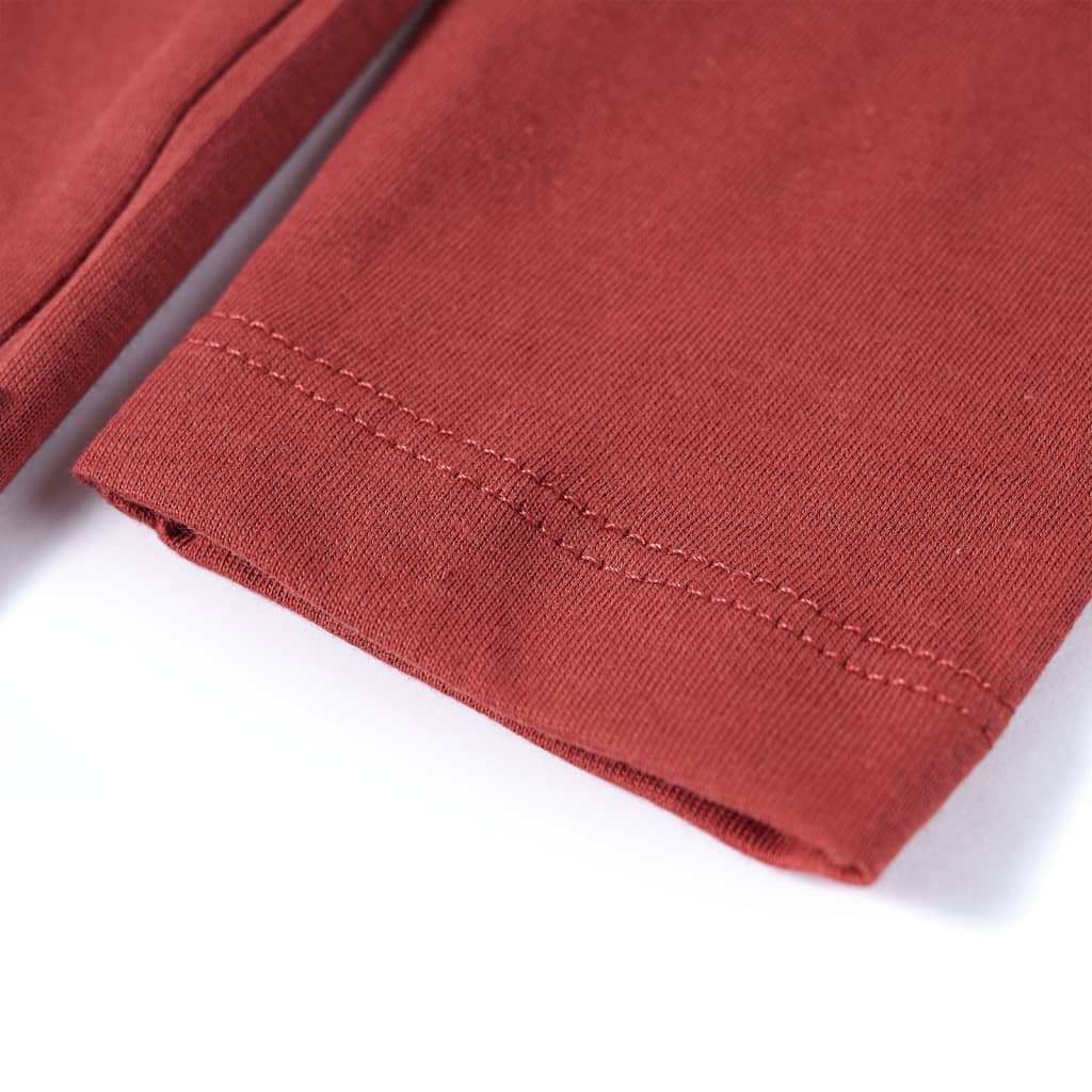 Kinder-Langarmshirt Dunkelrot 140