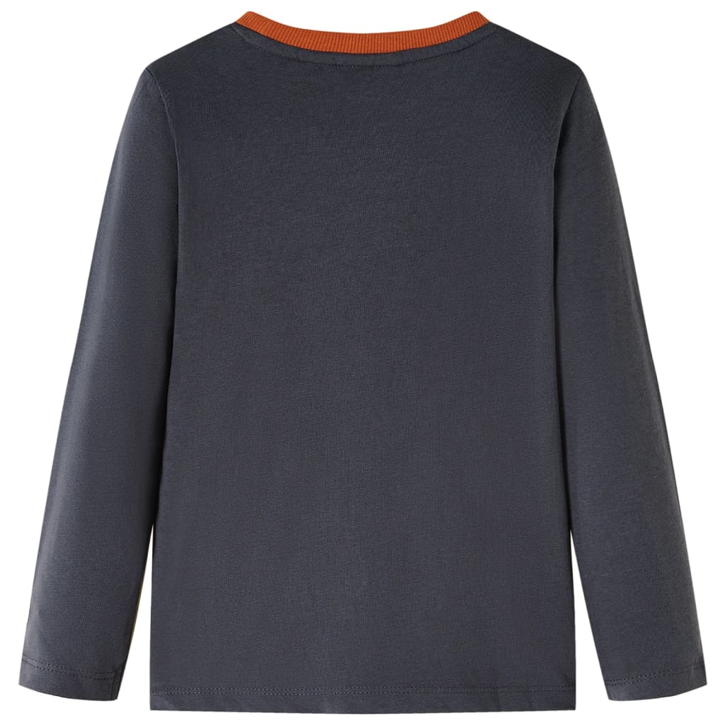 Kinder-Langarmshirt Anthracite 128