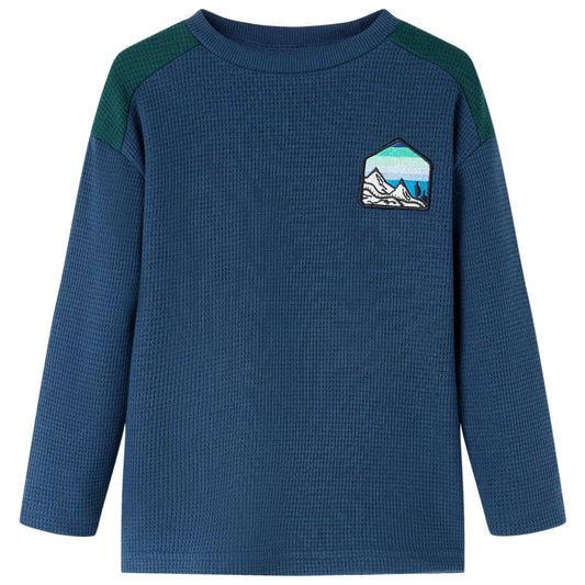 Kinder-Sweatshirt Marineblau 128