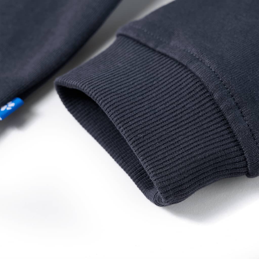 Kinder-Kapuzenpullover mit Halbem Reißverschluss Anthrazit Cognac 128