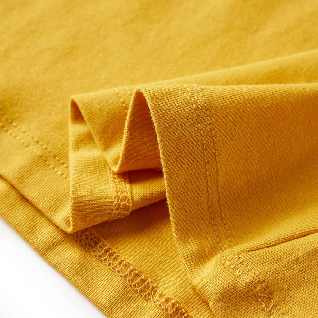 Kinder-Langarmshirt Dunkles Ocker 140