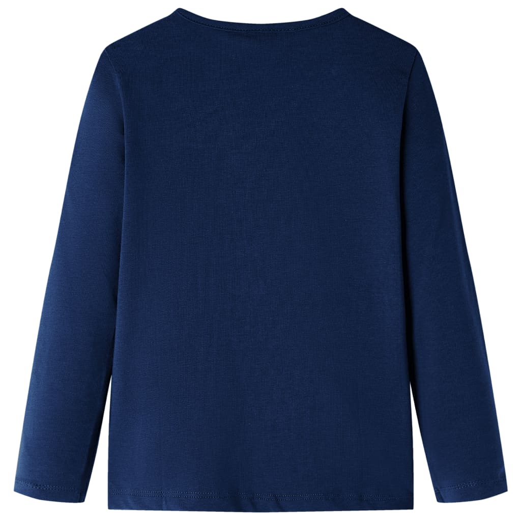 Kinder-Langarmshirt Marineblau 104