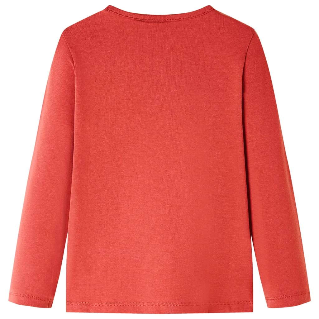 Kinder-Langarmshirt Dunkelrot 116