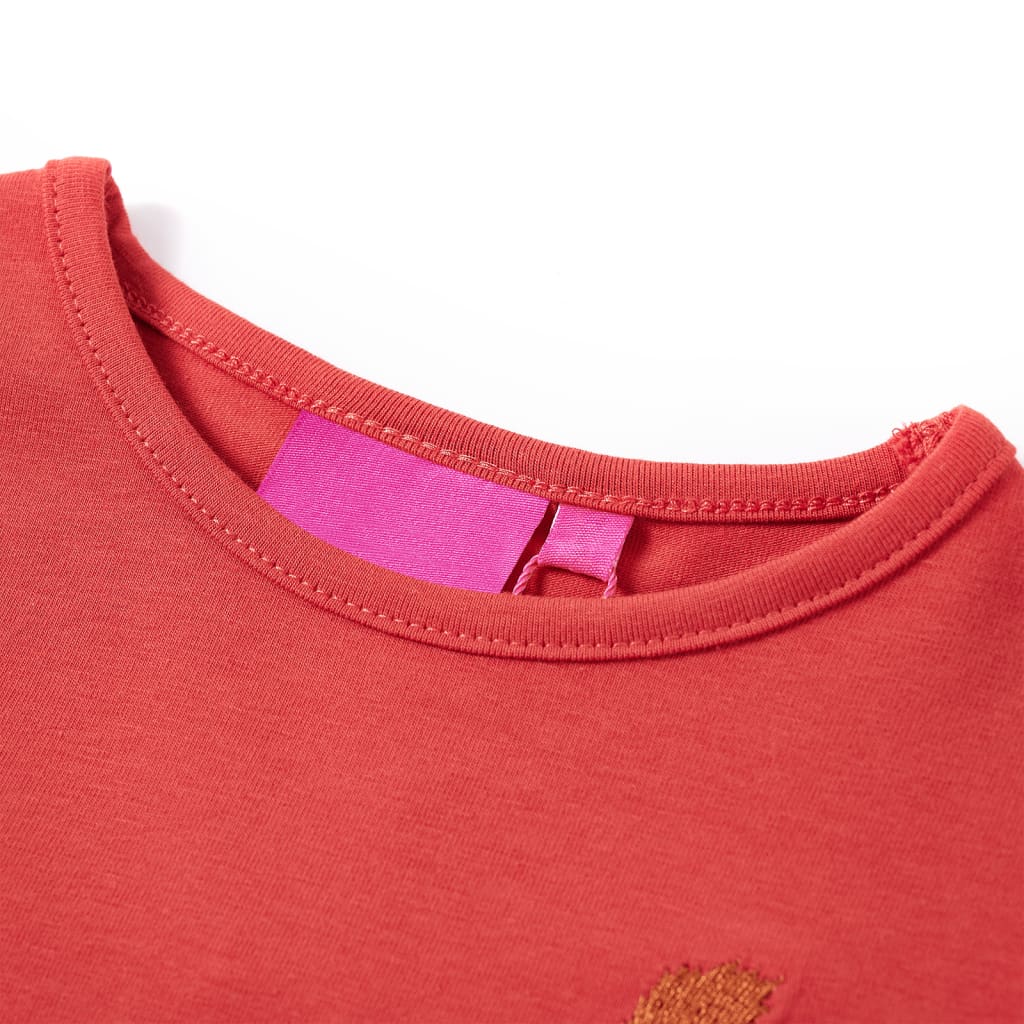 Kinder-Langarmshirt Dunkelrot 116