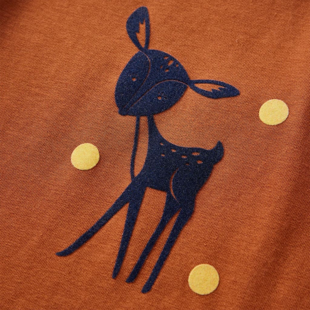 Kinder-Langarmshirt Cognac 104