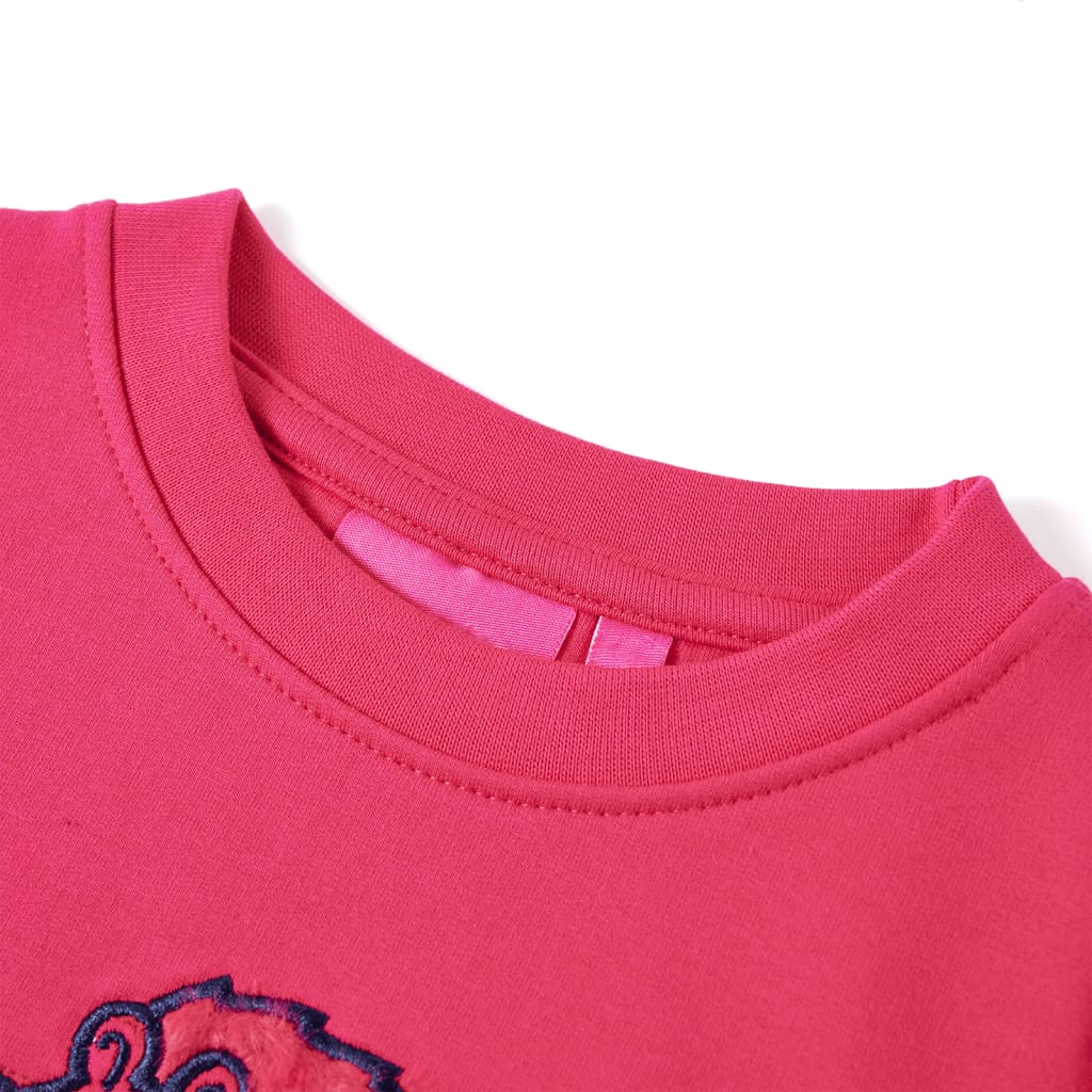 Kinder-Sweatshirt Knallrosa 92