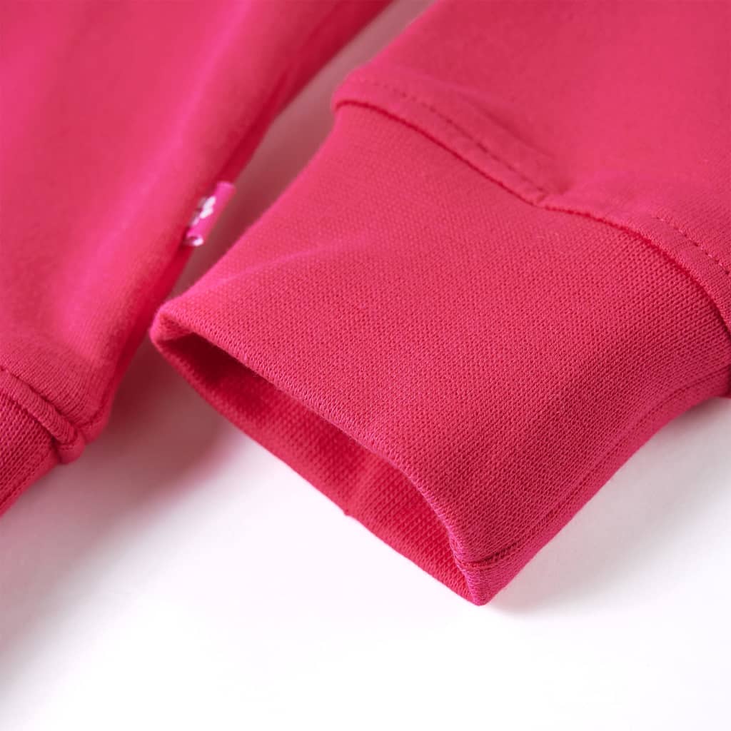 Kinder-Sweatshirt Knallrosa 116
