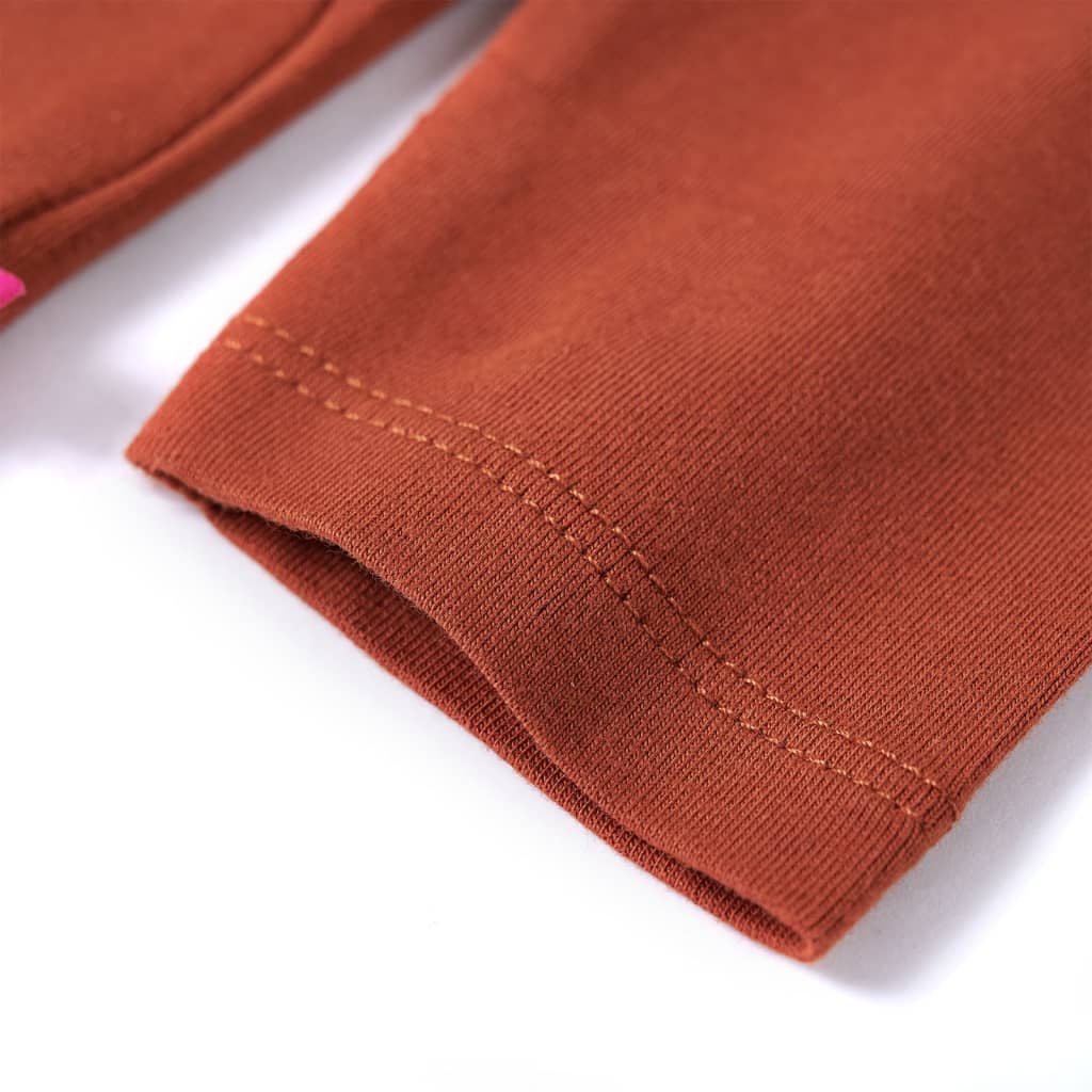 Kinder-Langarmshirt Cognac 116