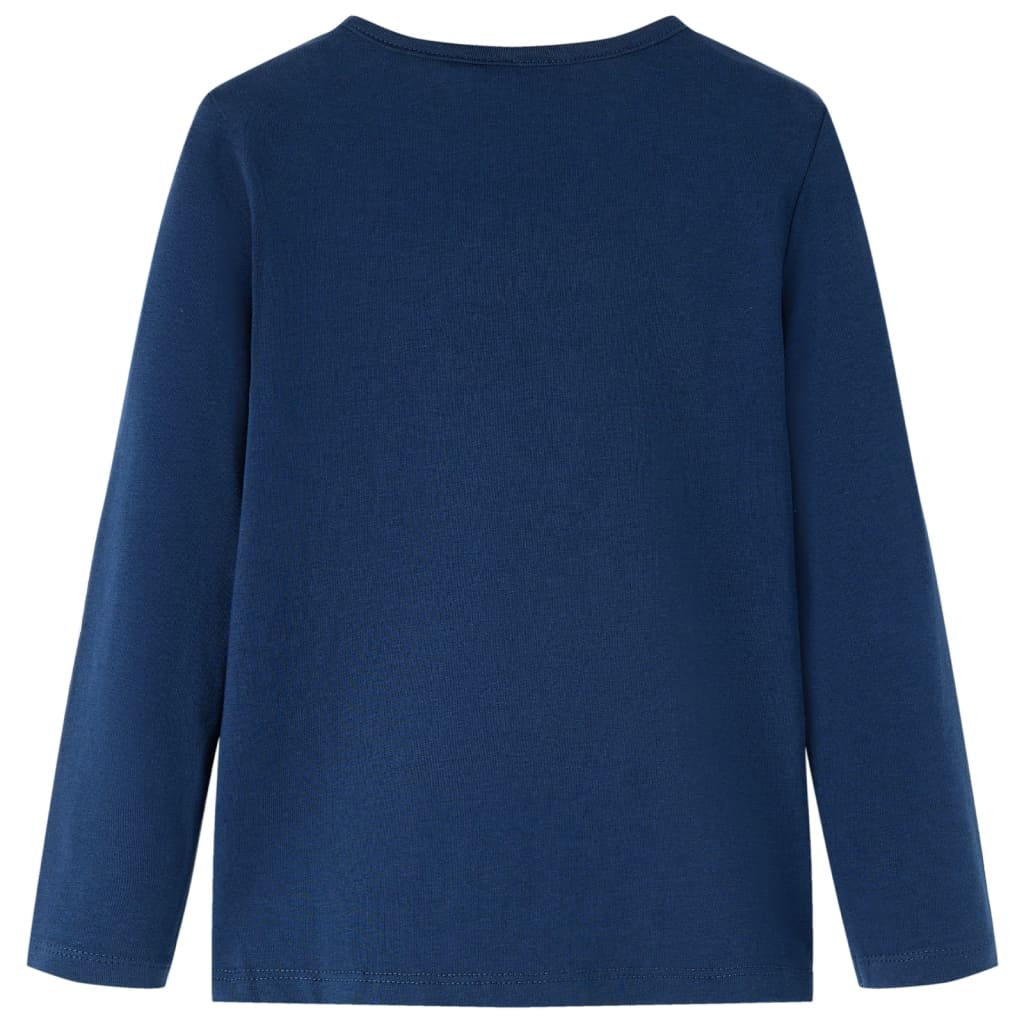 Kinder-Langarmshirt Marineblau 116