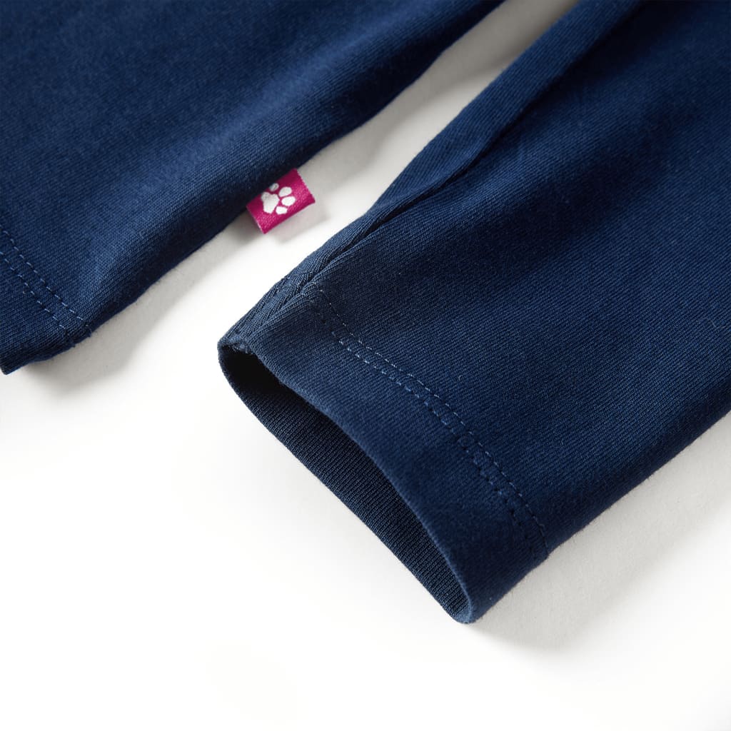Kinder-Langarmshirt Marineblau 116