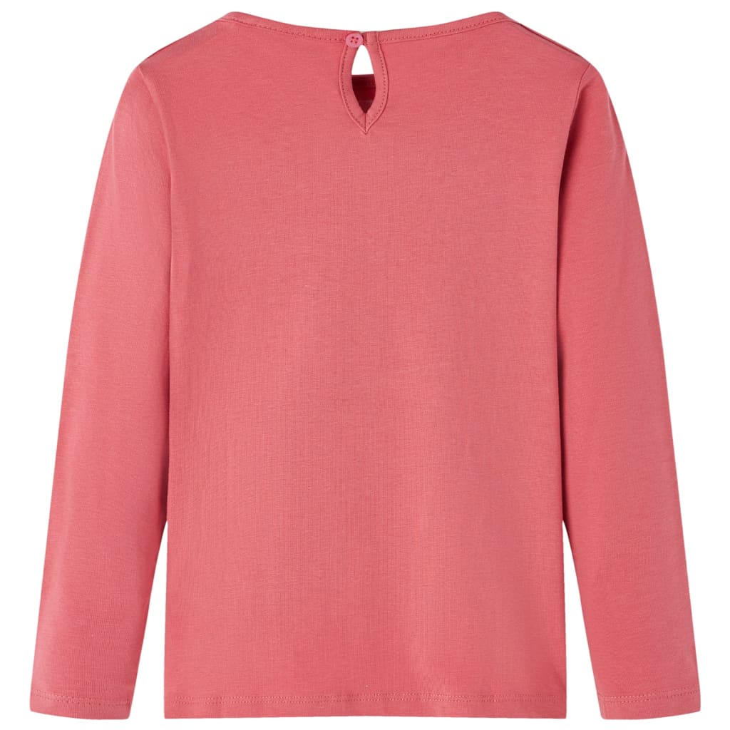 Kinder-Langarmshirt Altrosa 128