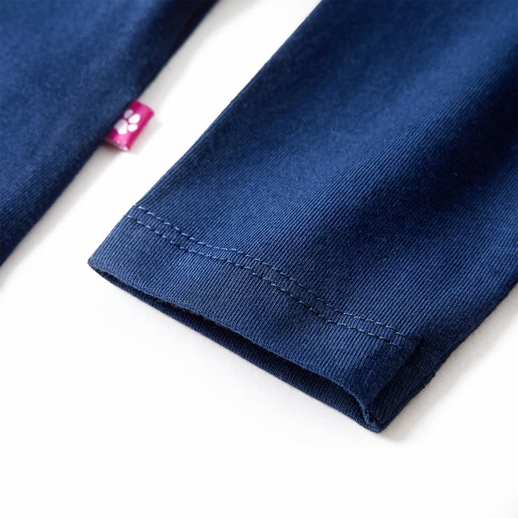 Kinder-Langarmshirt Marineblau 104