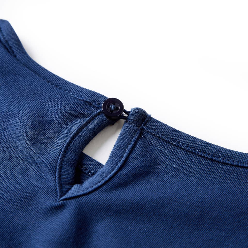 Kinder-Langarmshirt Marineblau 128