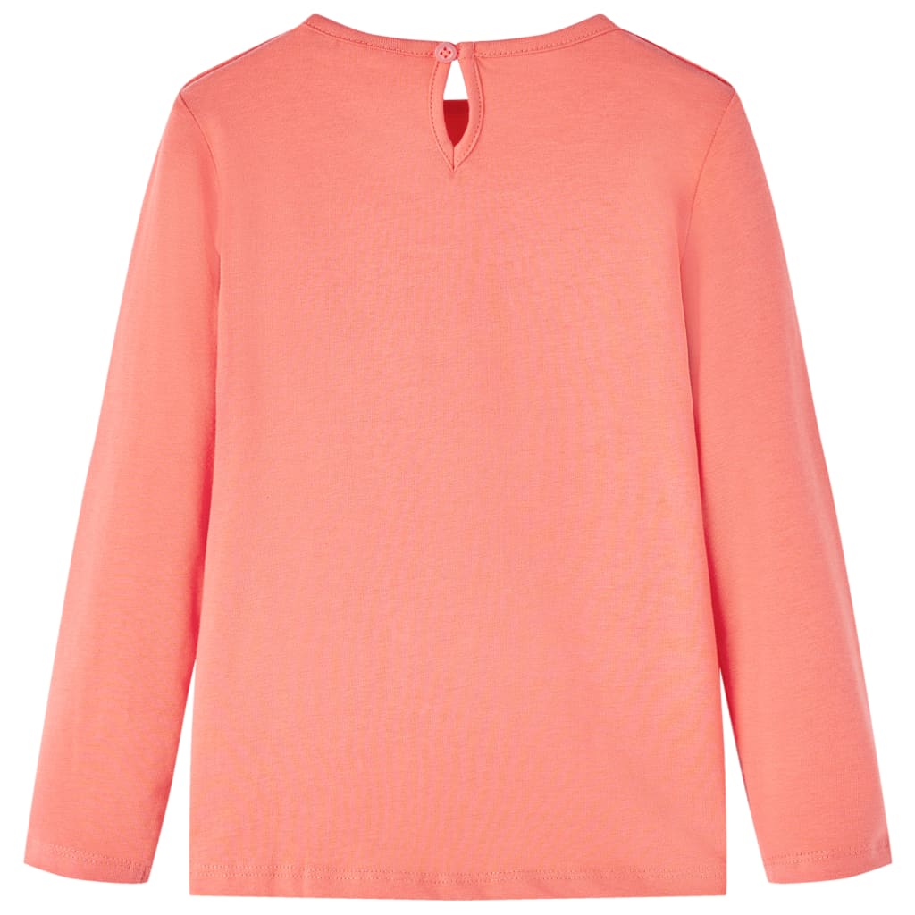 Kinder-Langarmshirt Korallenrosa 116