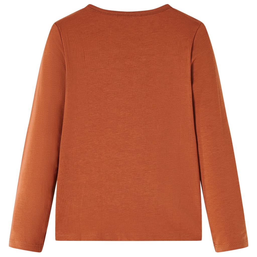 Kinder-Langarmshirt Cognac 128