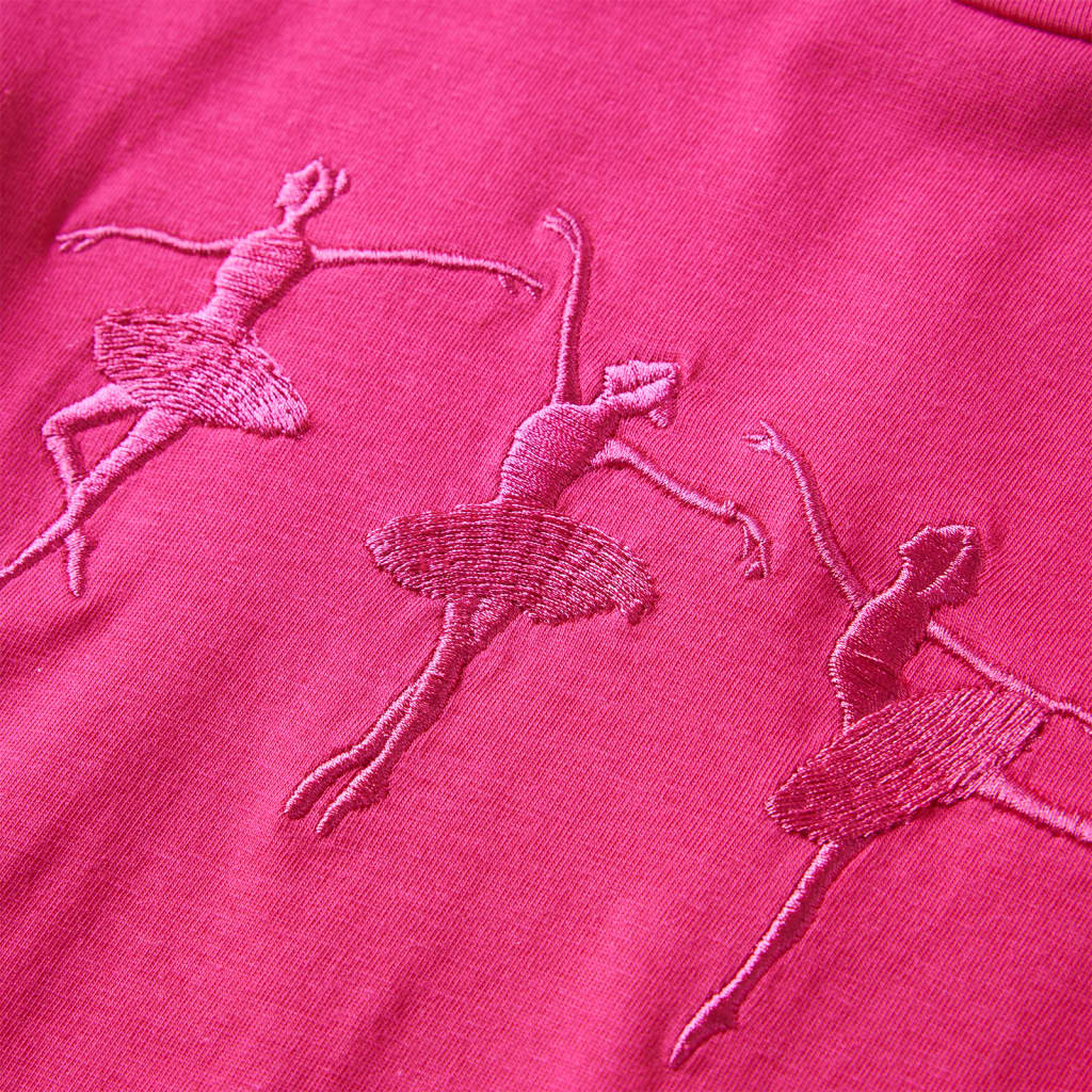Kinder-Langarmshirt Knallrosa 128