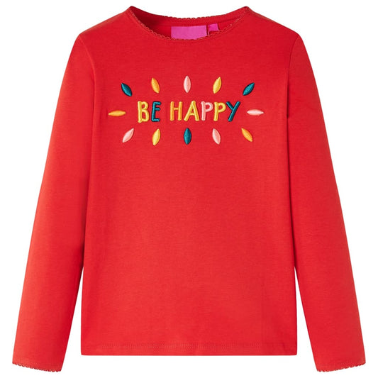 Kinder-Langarmshirt Rot 104