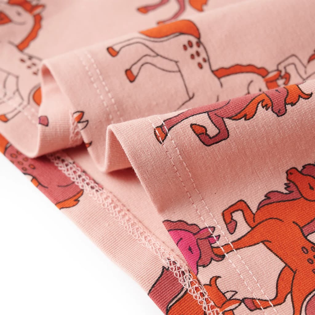 Kinderpyjama mit Langen Ärmeln Hellrosa 140