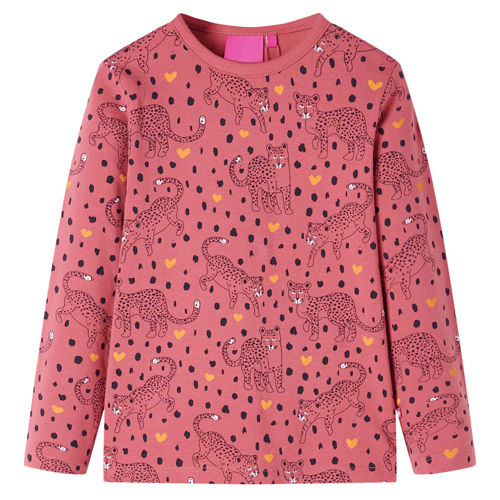 Kinderpyjama mit Langen Ärmeln Altrosa 128