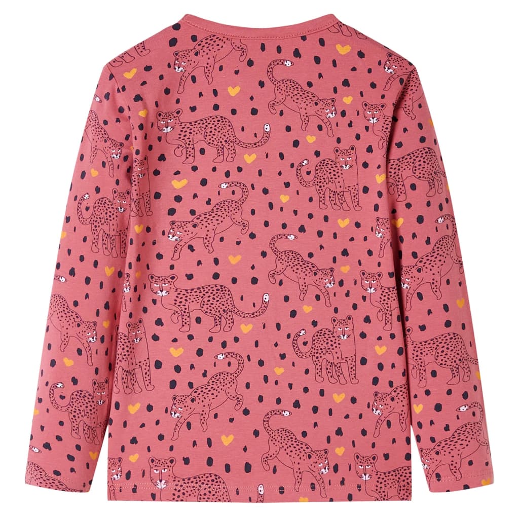 Kinderpyjama mit Langen Ärmeln Altrosa 128