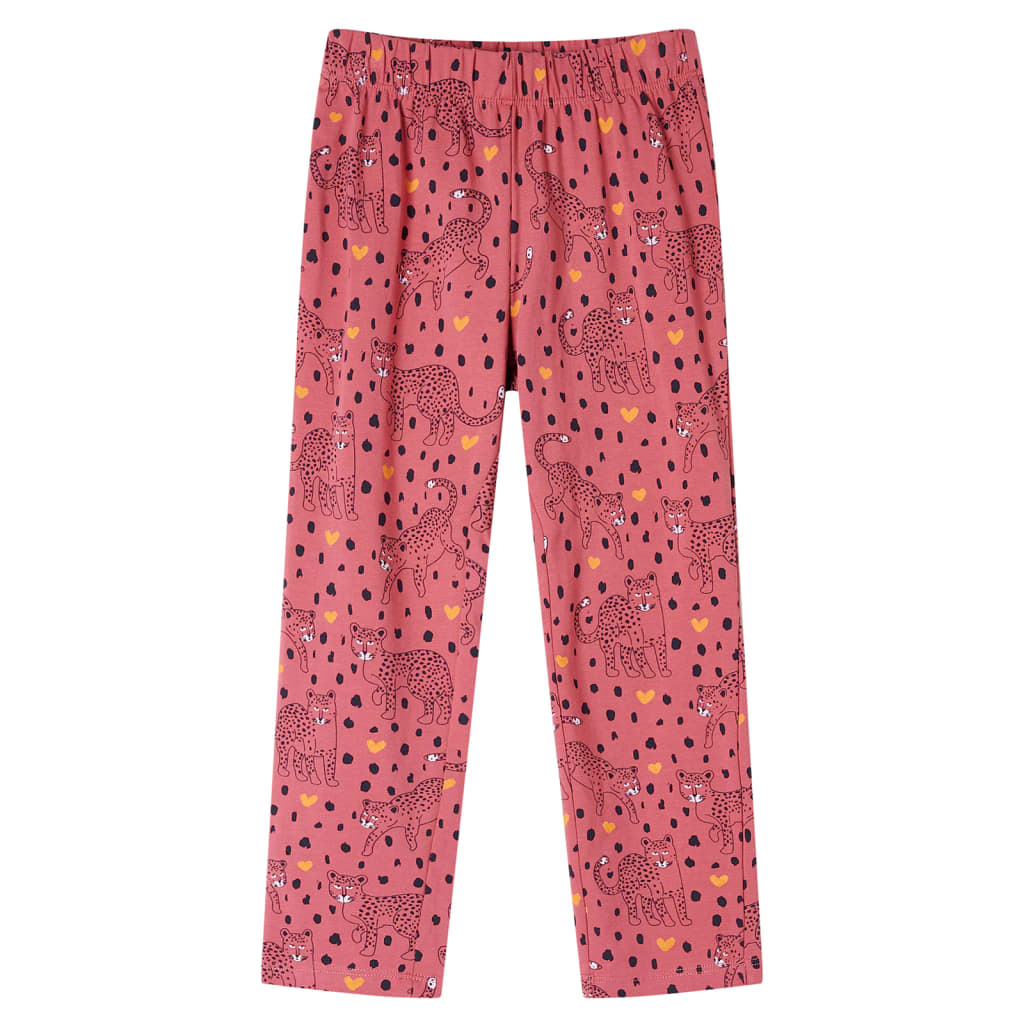 Kinderpyjama mit Langen Ärmeln Altrosa 128