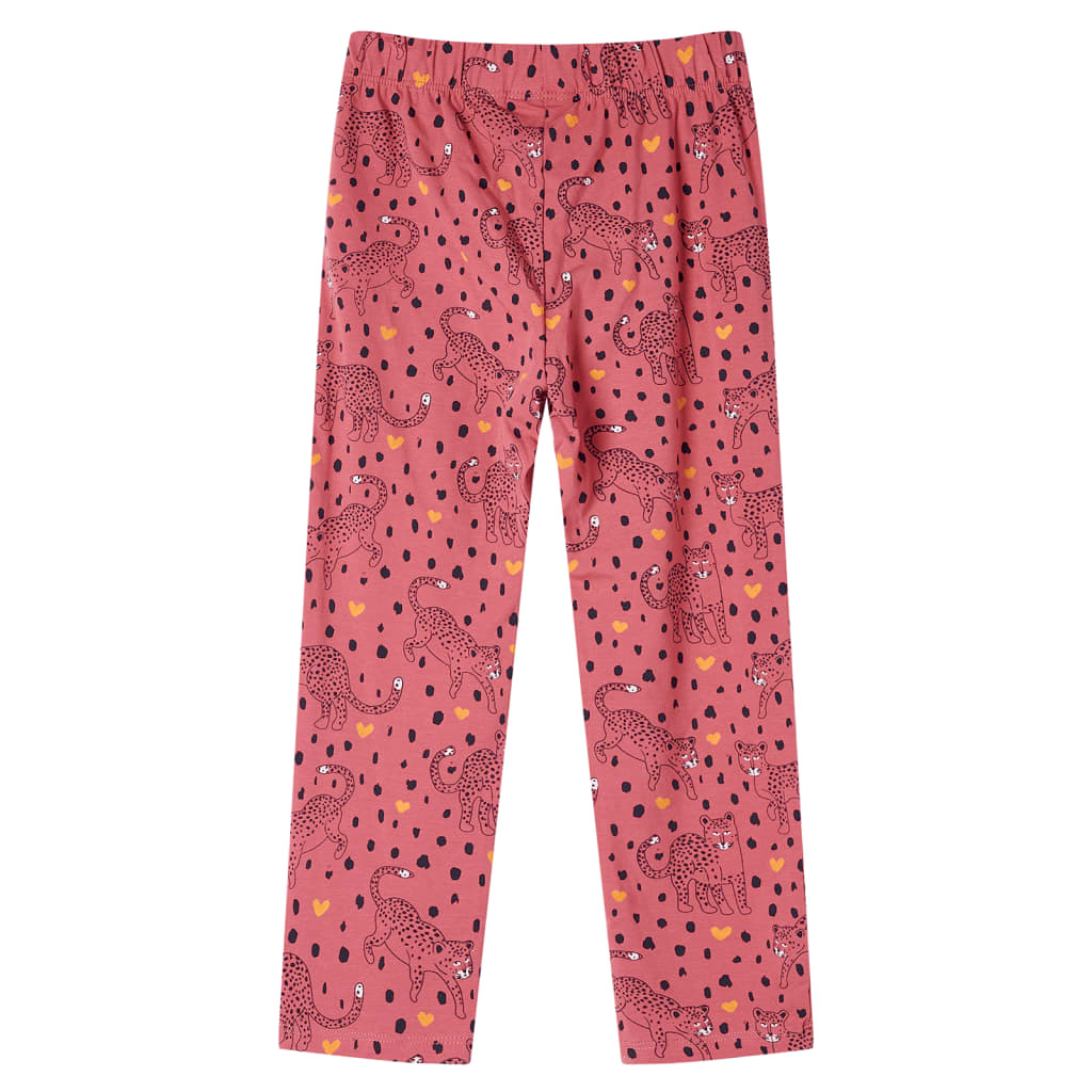Kinderpyjama mit Langen Ärmeln Altrosa 128