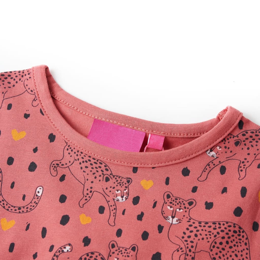 Kinderpyjama mit Langen Ärmeln Altrosa 128