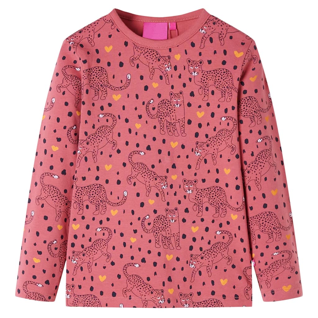 Kinderpyjama mit Langen Ärmeln Altrosa 140