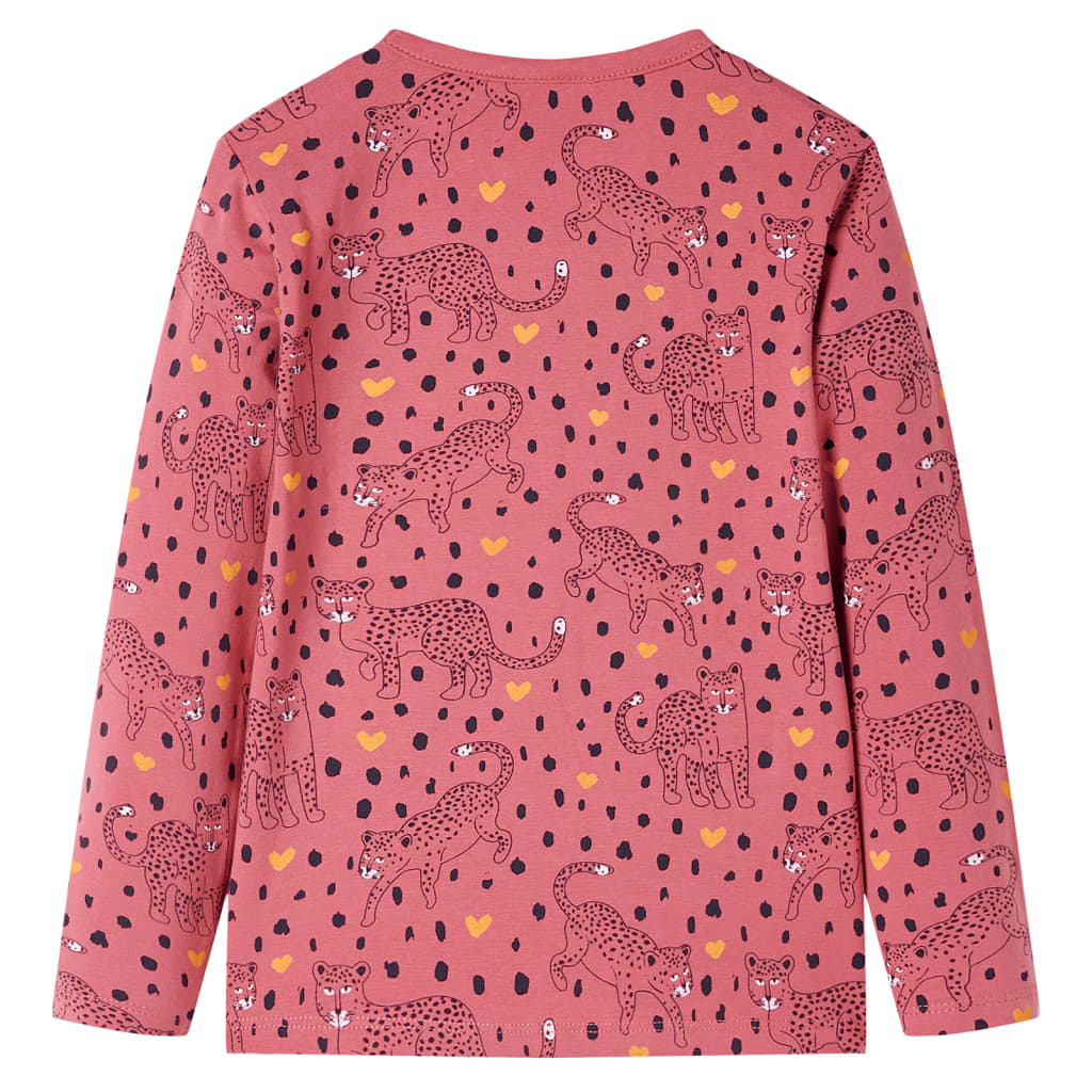 Kinderpyjama mit Langen Ärmeln Altrosa 140