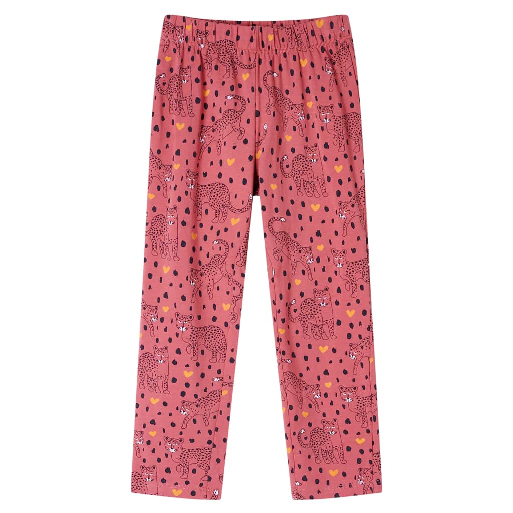 Kinderpyjama mit Langen Ärmeln Altrosa 140