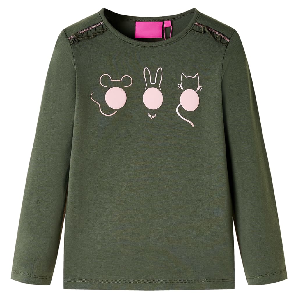 Kinder-Langarmshirt Khaki 104