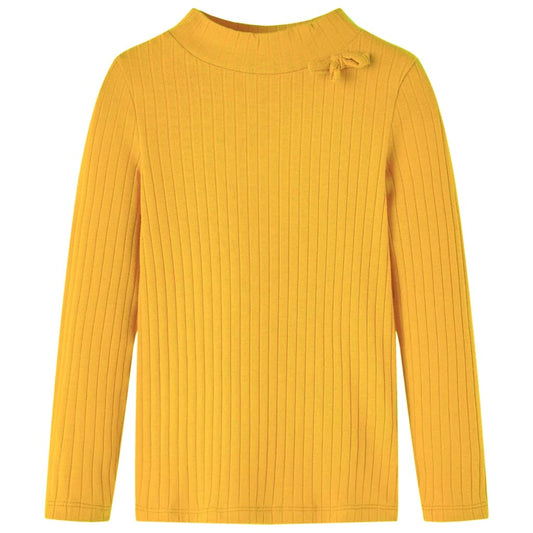 Kinder-Langarmshirt Rippstrick Dunkelocker 104