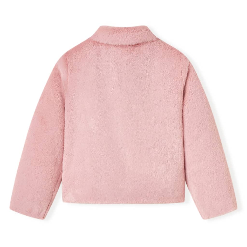 Kindermantel Kunstpelz Rosa 128