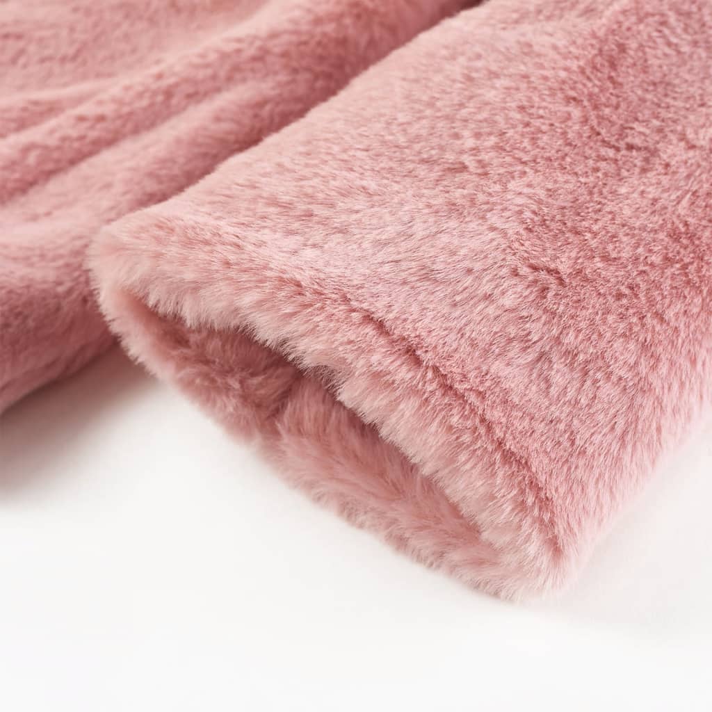 Kindermantel Kunstpelz Rosa 140