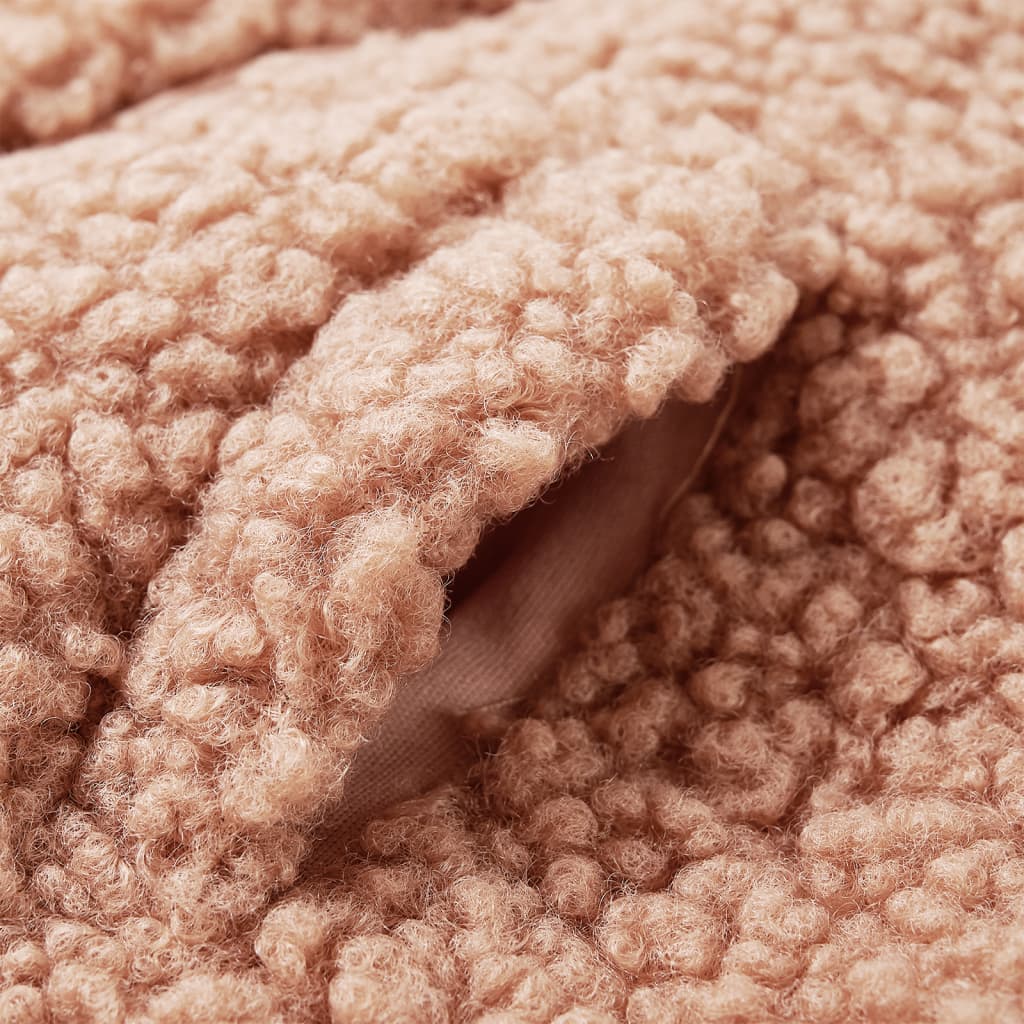 Kinder-Kapuzenjacke Teddy-Kunstpelz Heller Cognac 104