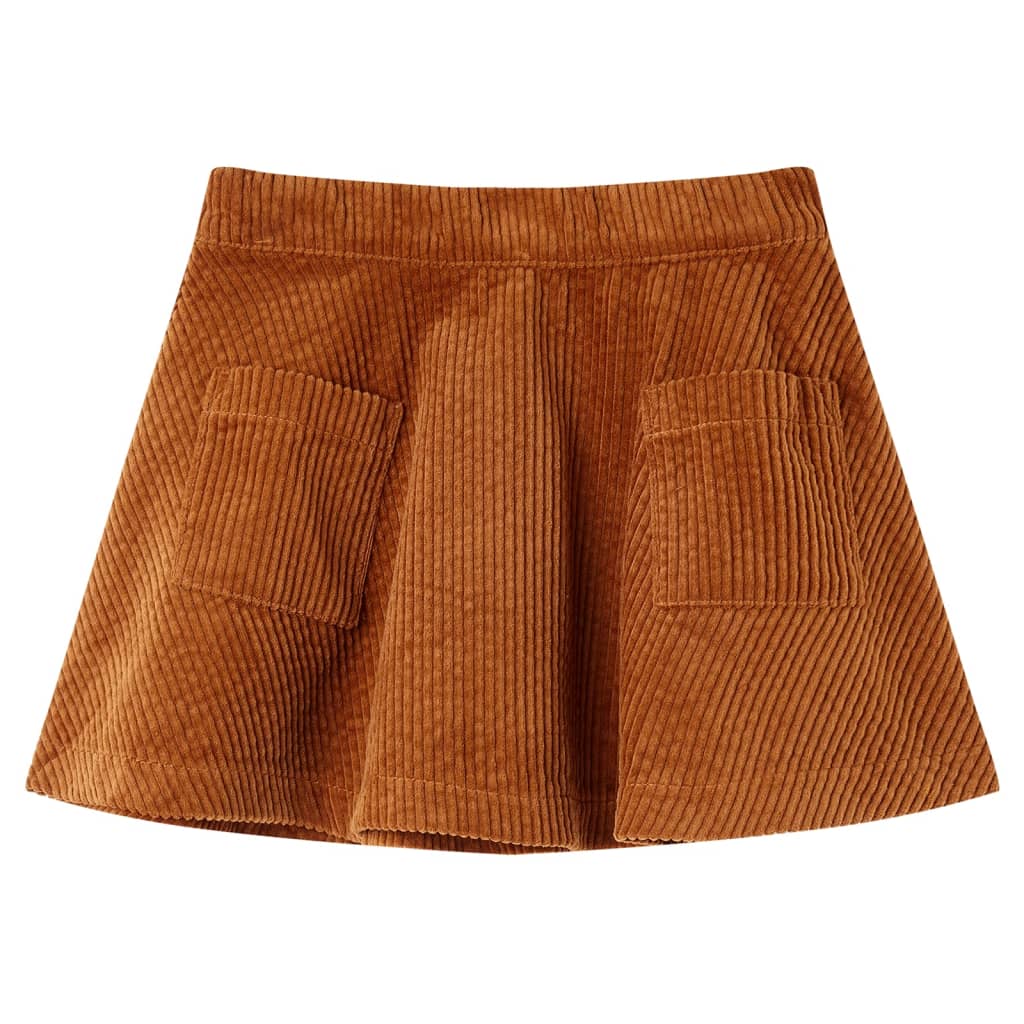 Kinderrock mit Taschen Cord Cognac 104