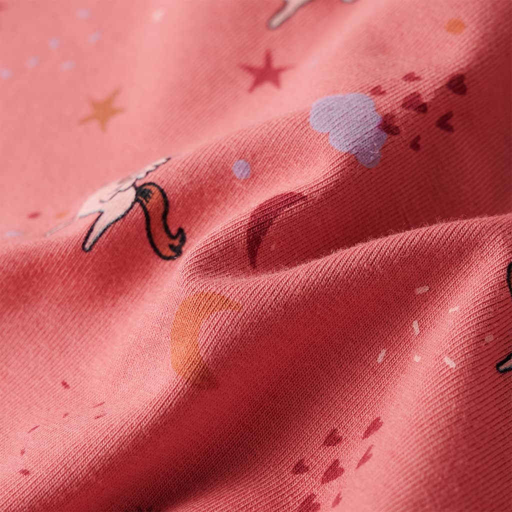 Kinderpyjama mit Langen Ärmeln Altrosa 128