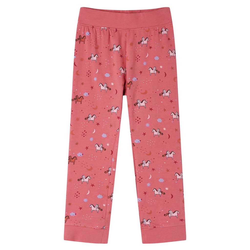 Kinderpyjama mit Langen Ärmeln Altrosa 140
