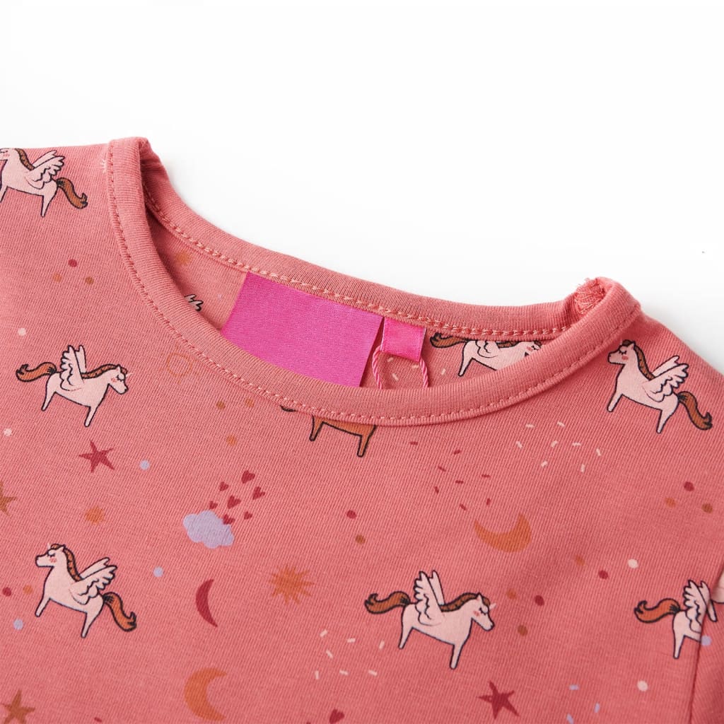 Kinderpyjama mit Langen Ärmeln Altrosa 140