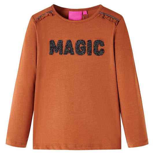 Kinder-Langarmshirt Cognac 128